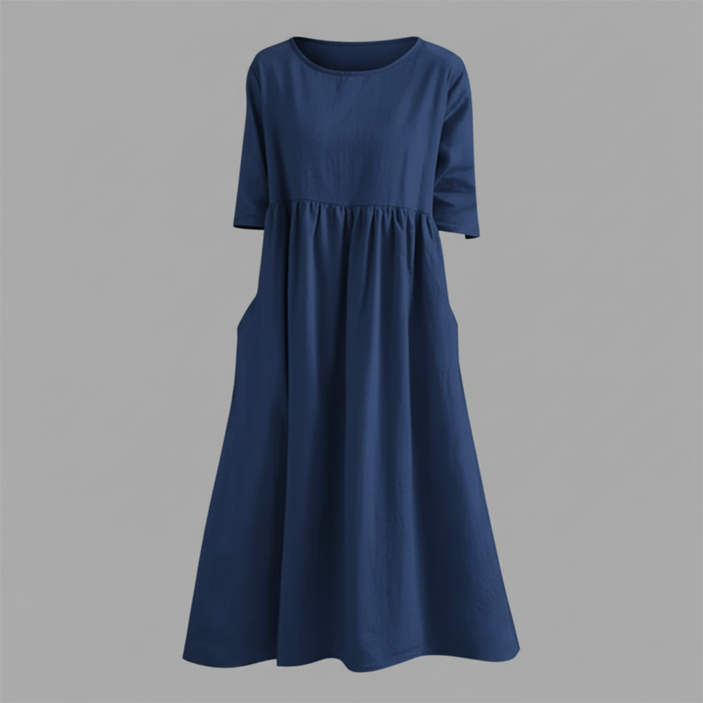 Luftiges Midi Damenkleid | Sommerkleid für Elegante Anlässe