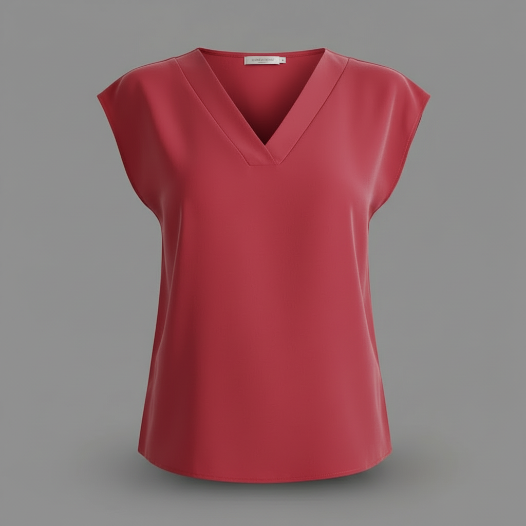 Moderne Weiße Bluse Damen | V-Ausschnitt Bluse