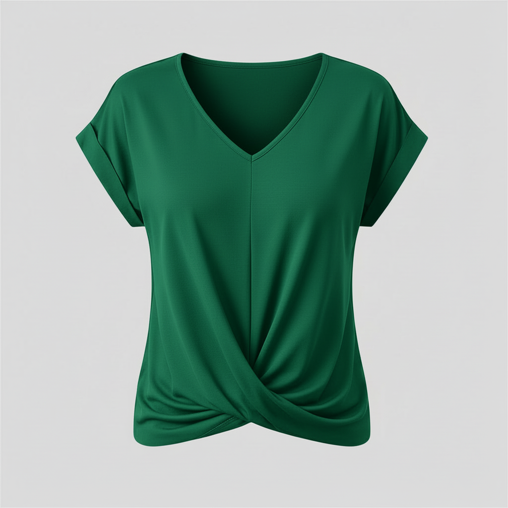 Damen V-Ausschnitt Top mit Twist-Detail | Tops Damen