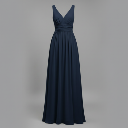 Ärmelloses V-Ausschnitt Kleid | Maxi Kleid für Damen