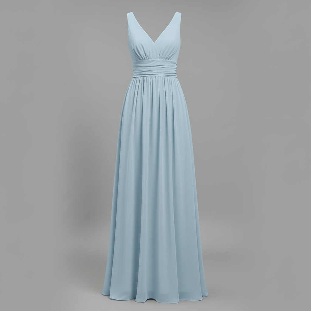 Ärmelloses V-Ausschnitt Kleid | Maxi Kleid für Damen