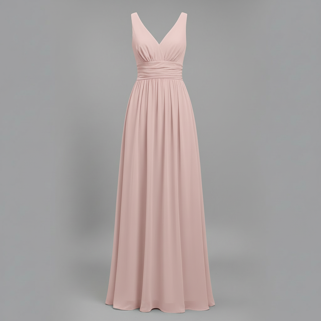 Ärmelloses V-Ausschnitt Kleid | Maxi Kleid für Damen