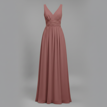 Ärmelloses V-Ausschnitt Kleid | Maxi Kleid für Damen
