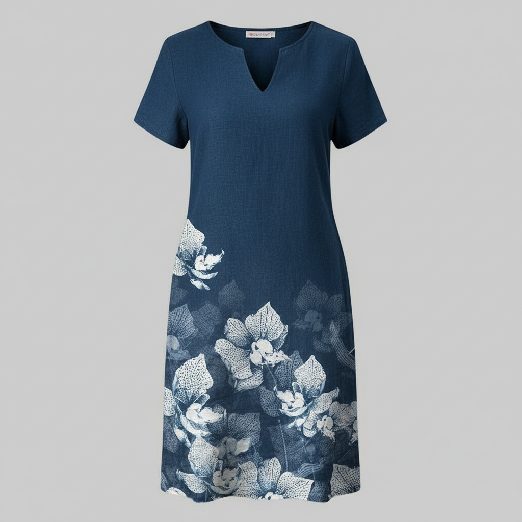 Blumenmuster Mini Kleid | Damen Sommerkleid
