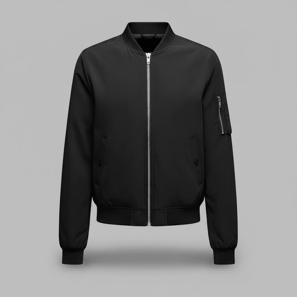 Damen Bomberjacke | Sportliche Kurzjacke mit Reißverschluss