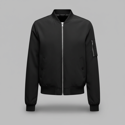 Damen Bomberjacke | Sportliche Kurzjacke mit Reißverschluss