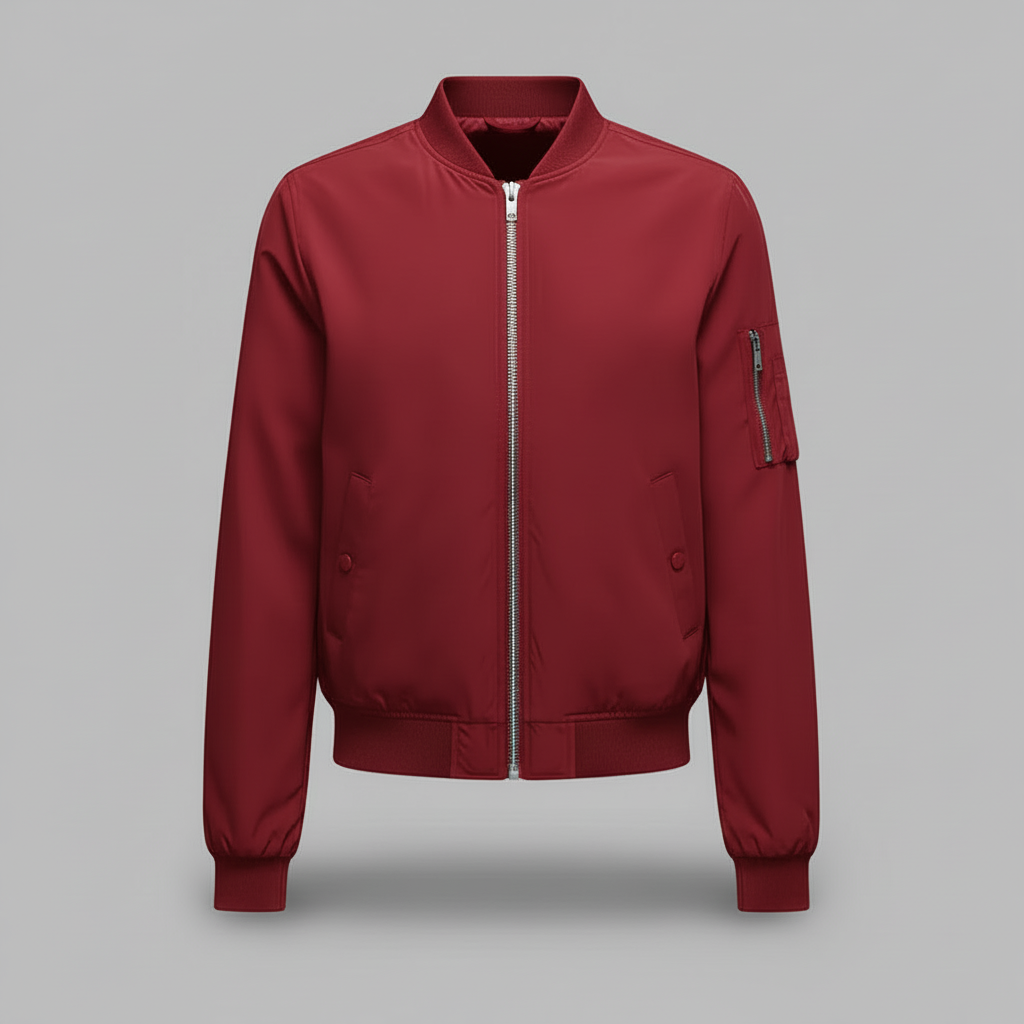 Damen Bomberjacke | Sportliche Kurzjacke mit Reißverschluss