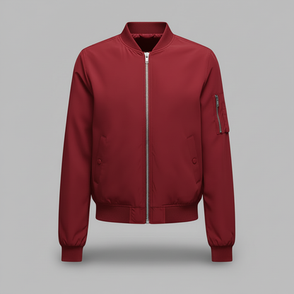 Damen Bomberjacke | Sportliche Kurzjacke mit Reißverschluss