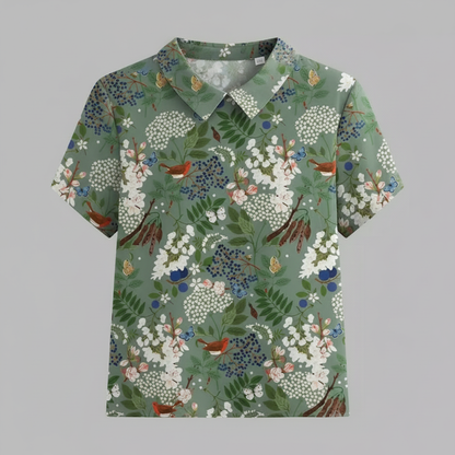 Damen Vintage Bluse mit Blumenmuster | Damenbluse Lässig
