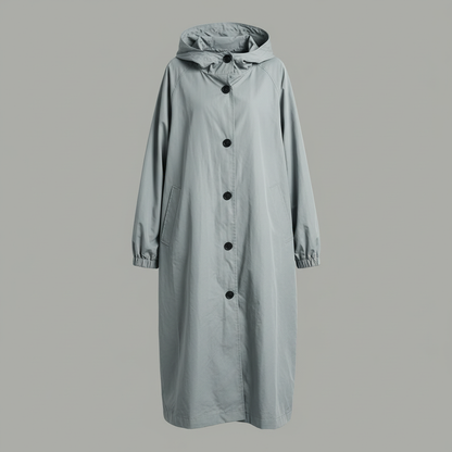Langer Trenchcoat für Damen | Modischer Wintermantel