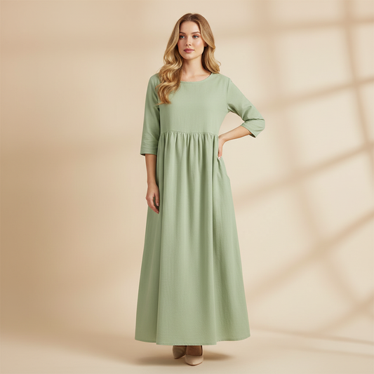 Luftiges Midi Damenkleid | Sommerkleid für Elegante Anlässe