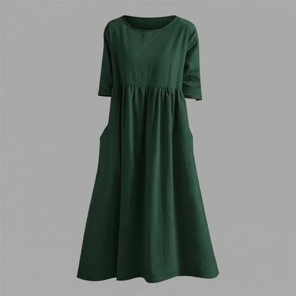 Luftiges Midi Damenkleid | Sommerkleid für Elegante Anlässe
