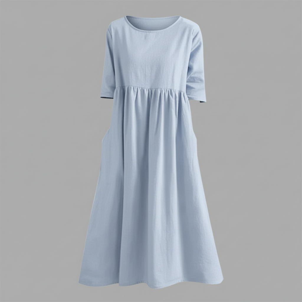 Luftiges Midi Damenkleid | Sommerkleid für Elegante Anlässe