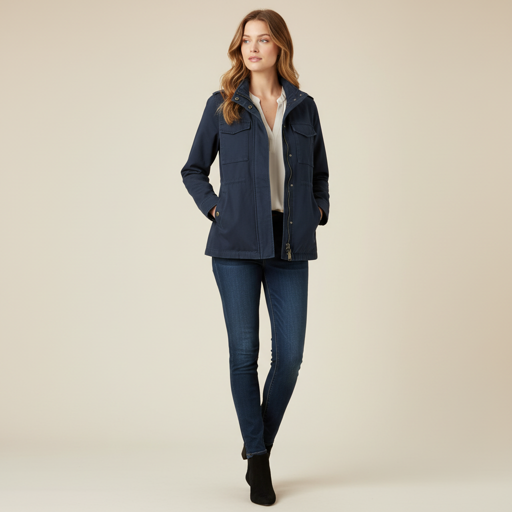 Moderne Damenjacke | Vielseitige Reißverschlussjacke für Damen