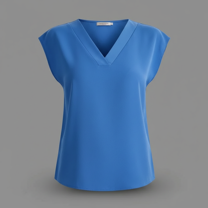 Moderne Weiße Bluse Damen | V-Ausschnitt Bluse