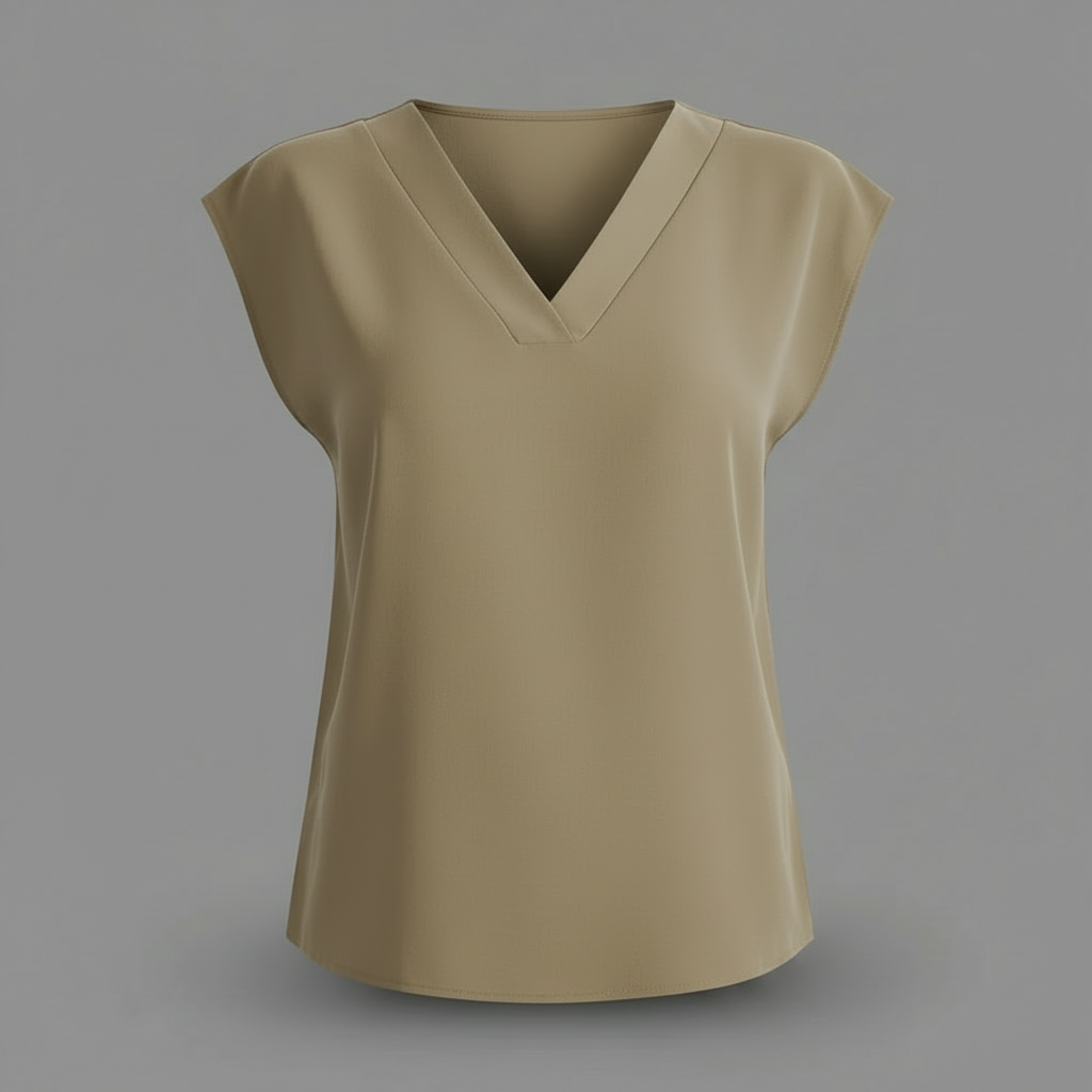 Moderne Weiße Bluse Damen | V-Ausschnitt Bluse