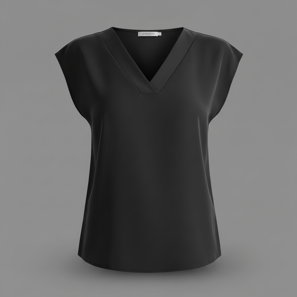 Moderne Weiße Bluse Damen | V-Ausschnitt Bluse