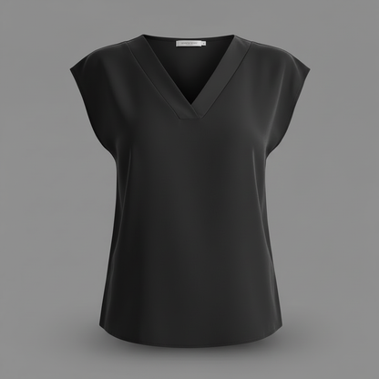 Moderne Weiße Bluse Damen | V-Ausschnitt Bluse