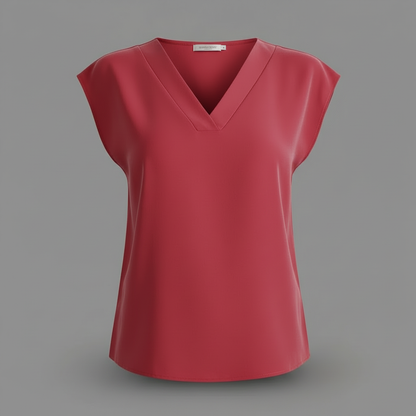 Moderne Weiße Bluse Damen | V-Ausschnitt Bluse