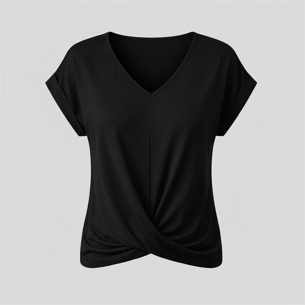 Damen V-Ausschnitt Top mit Twist-Detail | Tops Damen