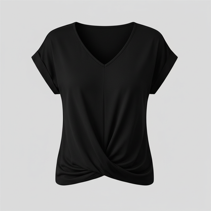 Damen V-Ausschnitt Top mit Twist-Detail | Tops Damen