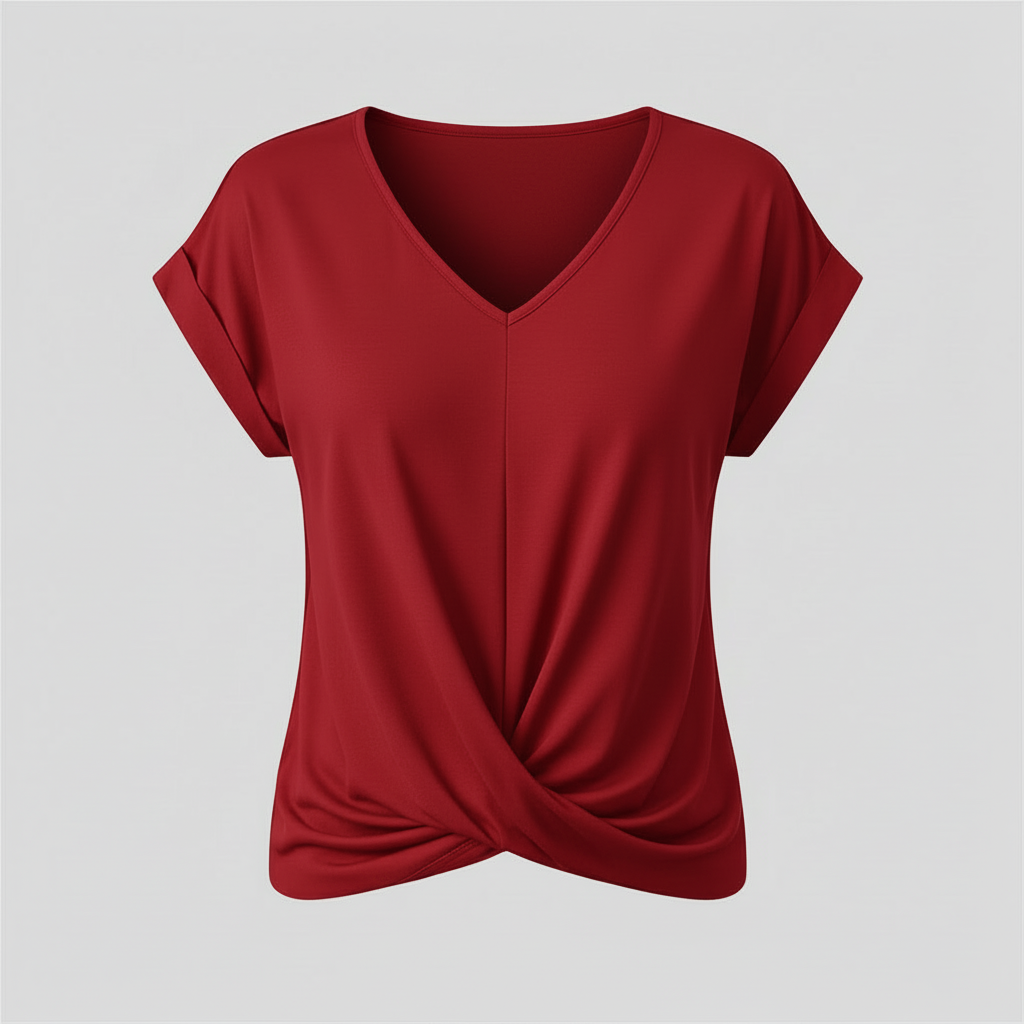 Damen V-Ausschnitt Top mit Twist-Detail | Tops Damen