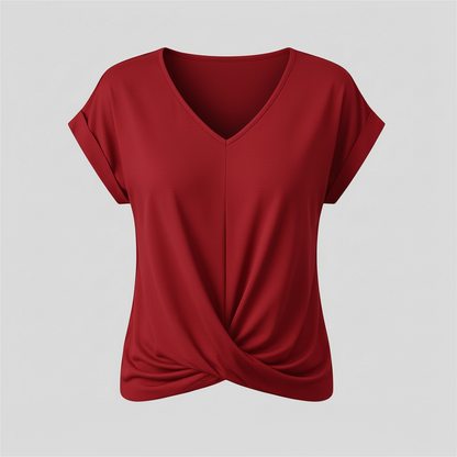 Damen V-Ausschnitt Top mit Twist-Detail | Tops Damen