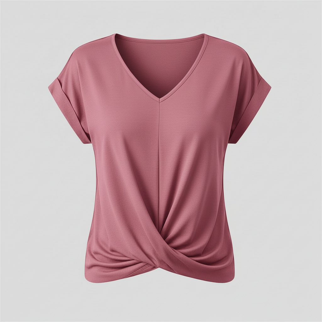 Damen V-Ausschnitt Top mit Twist-Detail | Tops Damen