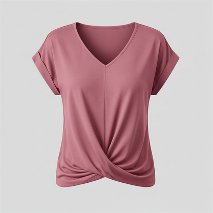 Damen V-Ausschnitt Top mit Twist-Detail | Tops Damen