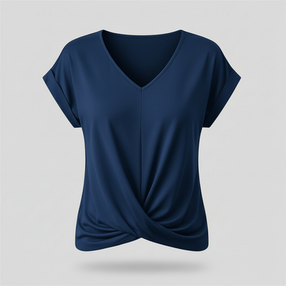 Damen V-Ausschnitt Top mit Twist-Detail | Tops Damen