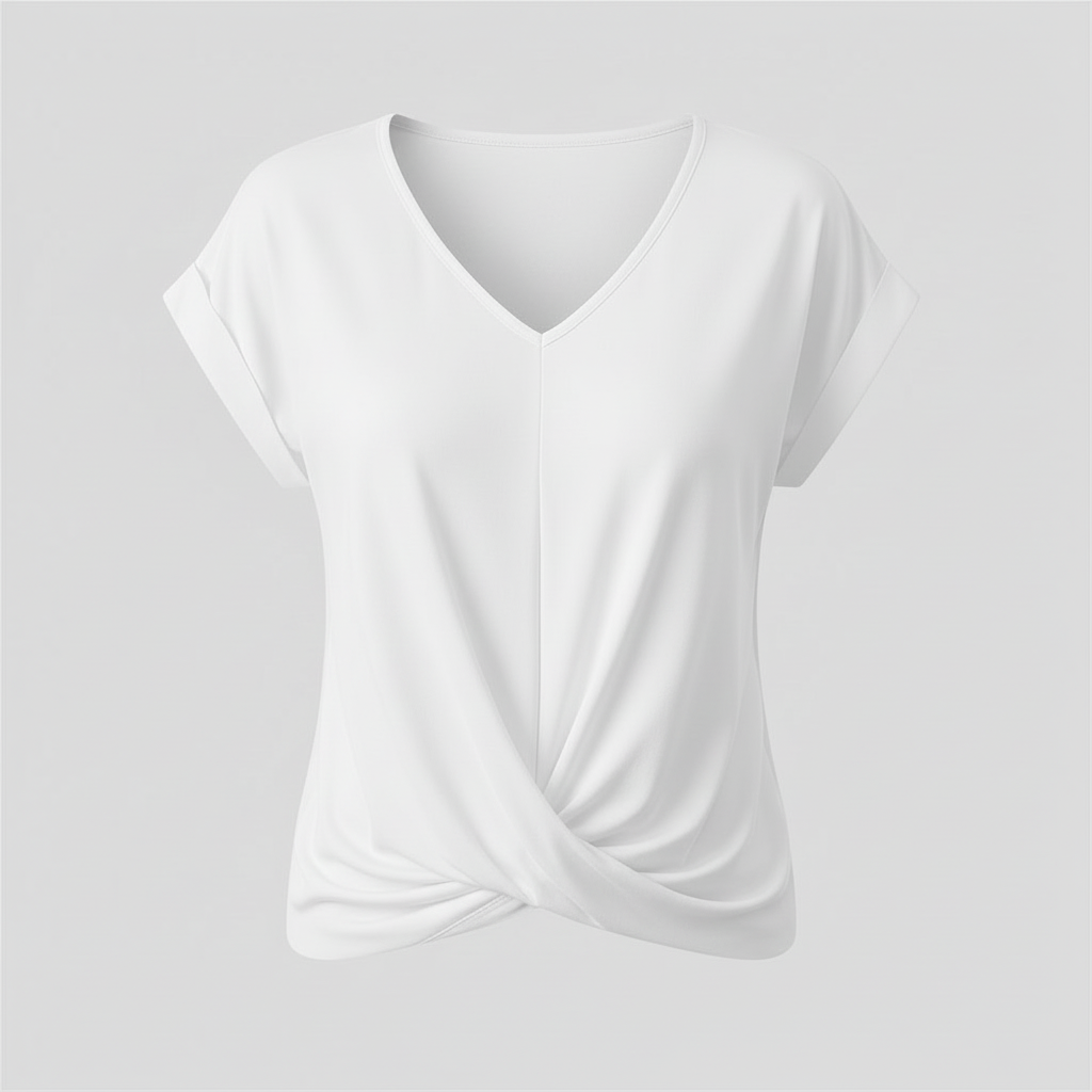 Damen V-Ausschnitt Top mit Twist-Detail | Tops Damen
