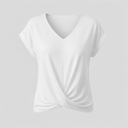 Damen V-Ausschnitt Top mit Twist-Detail | Tops Damen