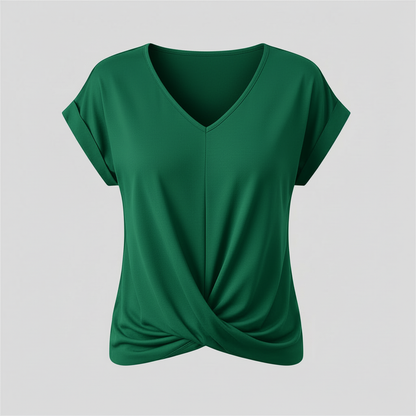 Damen V-Ausschnitt Top mit Twist-Detail | Tops Damen