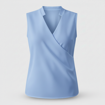 Luftiges Damen Top Weiß V-Ausschnitt | Baumwolle Sommer Top
